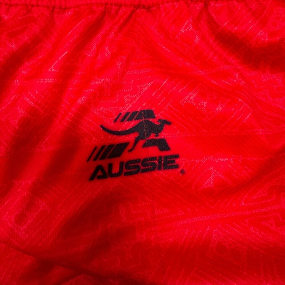 Aussie Men's Red with Yellow and Blue Trim Cycling Jersey XL Pockets Outdoor